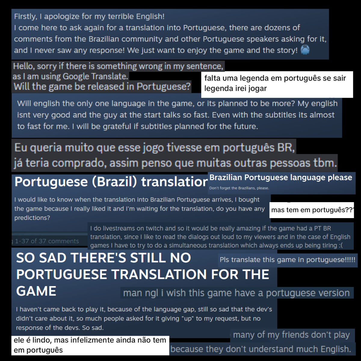 Brazilians are very vocal when requesting localization